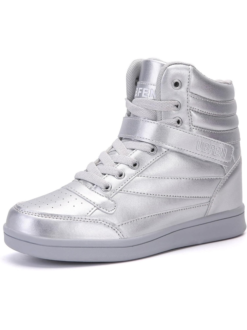High Top Sneakers with Hidden Wedge Heel Ankle Support Boots 5.5. 2526-2
